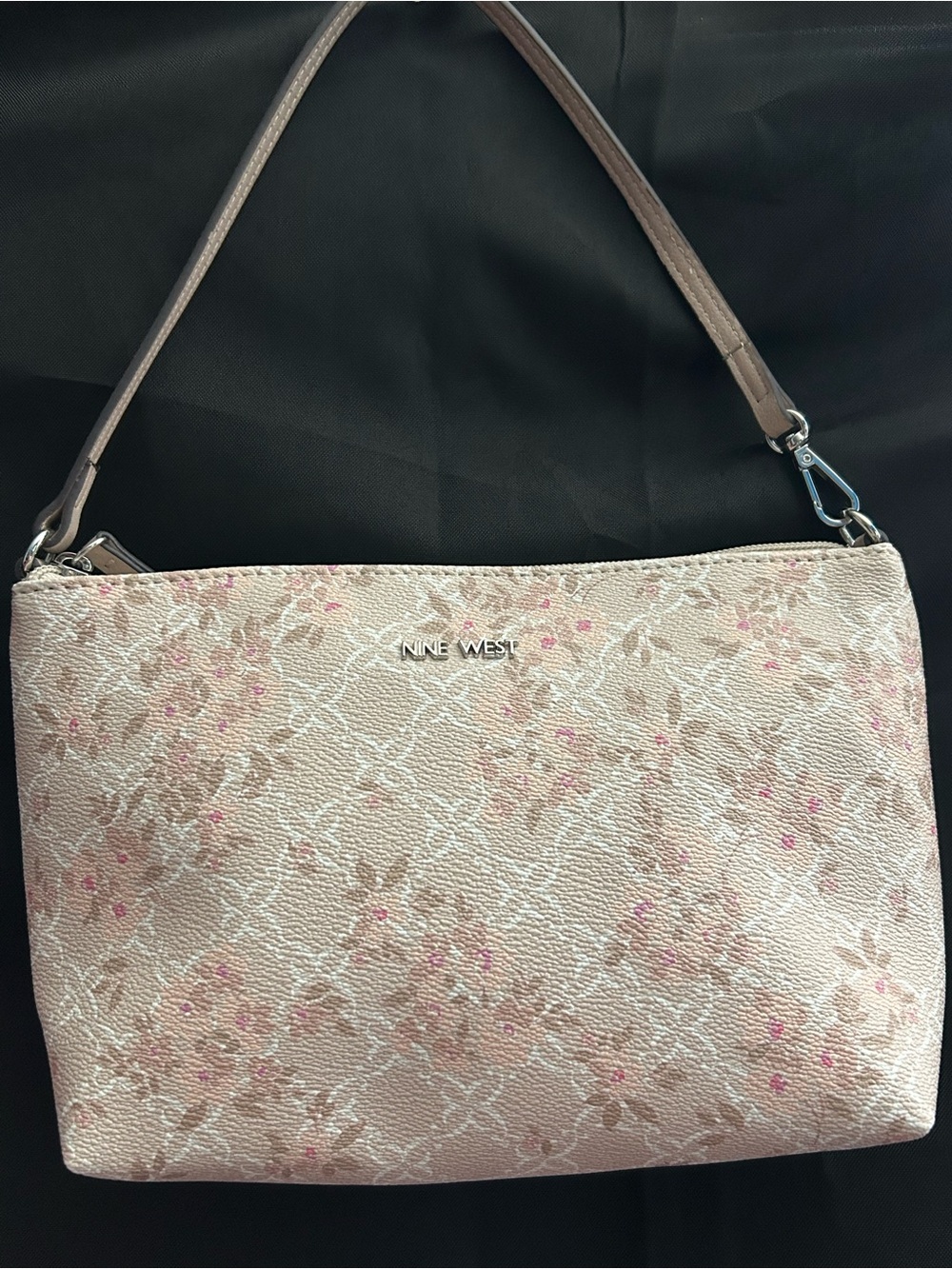 Nine West Blush Floral Shoulder Bag with Strap